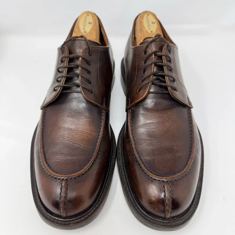 Johnson & Murphy Signature Split Toe Oxford Shoes 8.5‎ M Made In Italy 15-3850